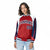 Custom Red White-Navy Raglan Sleeves Varsity Letterman Two Tone Jacket