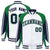 Custom White Green-Navy Raglan Sleeves Varsity Letterman Two Tone Jacket