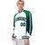 Custom White Green-Navy Raglan Sleeves Varsity Letterman Two Tone Jacket