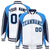 Custom White Light-Blue Navy Raglan Sleeves Varsity Letterman Two Tone Jacket