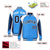 Custom Light-Blue White-Navy Raglan Sleeves Varsity Letterman Two Tone Jacket