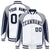 Custom White Gray-Navy Raglan Sleeves Varsity Letterman Two Tone Jacket