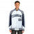 Custom White Gray-Navy Raglan Sleeves Varsity Letterman Two Tone Jacket