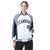 Custom White Gray-Navy Raglan Sleeves Varsity Letterman Two Tone Jacket