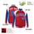 Custom Royal-Red White-Blue Navy Raglan Sleeves Varsity Letterman Two Tone Jacket