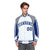 Custom White Navy-Blue Raglan Sleeves Varsity Letterman Two Tone Jacket