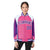 Custom Pink White-Purple Raglan Sleeves Varsity Letterman Two Tone Jacket