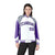 Custom White Gray-Purple Raglan Sleeves Varsity Letterman Two Tone Jacket