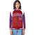 Custom Royal-Red White-Purple Raglan Sleeves Varsity Letterman Two Tone Jacket