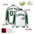 Custom White Gray Kelly-Green Raglan Sleeves Varsity Letterman Two Tone Jacket