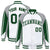 Custom White Gray Kelly-Green Raglan Sleeves Varsity Letterman Two Tone Jacket