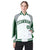 Custom White Gray Kelly-Green Raglan Sleeves Varsity Letterman Two Tone Jacket