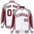 Custom White Gray-Burgundy Raglan Sleeves Varsity Letterman Two Tone Jacket