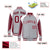 Custom Gray White-Burgundy Raglan Sleeves Varsity Letterman Two Tone Jacket