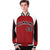 Custom Red Black-White Raglan Sleeves Varsity Letterman Two Tone Jacket