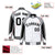 Custom White Gray-Black Raglan Sleeves Varsity Letterman Two Tone Jacket