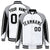 Custom White Gray-Black Raglan Sleeves Varsity Letterman Two Tone Jacket