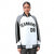 Custom White Gray-Black Raglan Sleeves Varsity Letterman Two Tone Jacket