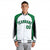 Custom White Green-Black Raglan Sleeves Varsity Letterman Two Tone Jacket