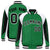 Custom Green White-Black Raglan Sleeves Varsity Letterman Two Tone Jacket