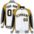 Custom White Old-Gold Black Raglan Sleeves Varsity Letterman Two Tone Jacket