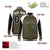 Custom Olive White-Black Raglan Sleeves Varsity Letterman Two Tone Jacket