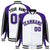 Custom White Purple-Black Raglan Sleeves Varsity Letterman Two Tone Jacket