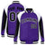 Custom Purple White-Black Raglan Sleeves Varsity Letterman Two Tone Jacket