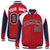 Custom Red White-Navy Raglan Sleeves Varsity Letterman Two Tone Jacket