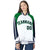 Custom White Green-Navy Raglan Sleeves Varsity Letterman Two Tone Jacket