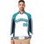 Custom White Aqua-Navy Raglan Sleeves Varsity Letterman Two Tone Jacket