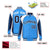 Custom Light-Blue White-Navy Raglan Sleeves Varsity Letterman Two Tone Jacket