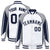 Custom White Gray-Navy Raglan Sleeves Varsity Letterman Two Tone Jacket