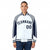 Custom White Gray-Navy Raglan Sleeves Varsity Letterman Two Tone Jacket