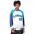 Custom White Aqua-Blue Raglan Sleeves Varsity Letterman Two Tone Jacket