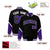 Custom Black Purple-White Varsity Full-Snap Color Block Letterman Jacket