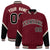 Custom Crimson Black-Cream Varsity Full-Snap Color Block Letterman Jacket