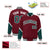 Custom Crimson Green-Cream Varsity Full-Snap Color Block Letterman Jacket