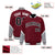 Custom Crimson Gray-Cream Varsity Full-Snap Color Block Letterman Jacket