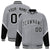 Custom Gray Black-White Varsity Full-Snap Color Block Letterman Jacket