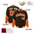 Custom Brown Orange-White Varsity Full-Snap Color Block Letterman Jacket