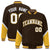 Custom Brown Gold-White Varsity Full-Snap Color Block Letterman Jacket