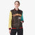 Custom Brown Aqua-Old Gold Varsity Full-Zip Raglan Sleeves Letterman Bomber Jacket