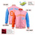 Custom Light Pink Royal Blue-Orange Varsity Full-Zip Raglan Sleeves Letterman Bomber Jacket