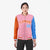 Custom Light Pink Royal Blue-Orange Varsity Full-Zip Raglan Sleeves Letterman Bomber Jacket