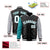 Custom Black Gray-Aqua Varsity Full-Zip Raglan Sleeves Letterman Bomber Jacket