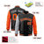 Custom Black Orange-Gray Varsity Full-Zip Raglan Sleeves Letterman Bomber Jacket