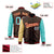 Custom Brown Aqua-Old Gold Varsity Full-Zip Raglan Sleeves Letterman Bomber Jacket