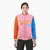 Custom Light Pink Royal Blue-Orange Varsity Full-Zip Raglan Sleeves Letterman Bomber Jacket