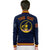 Custom Navy Crimson-Yellow Bomber Full-Snap Varsity Letterman Jacket